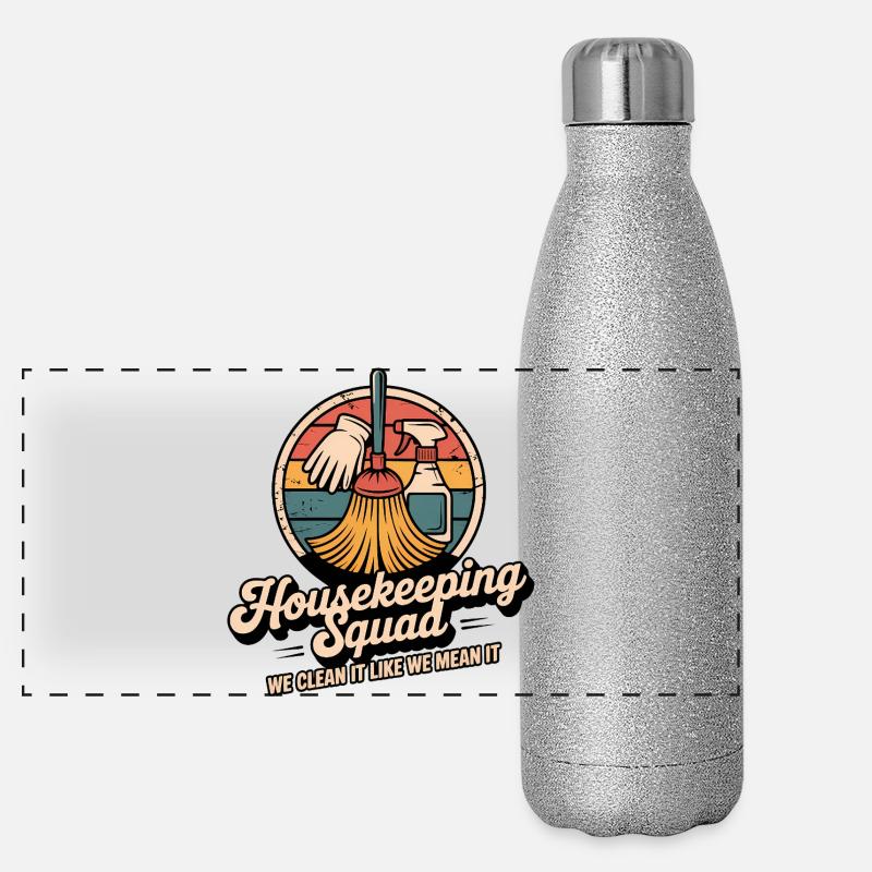 Conception de nettoyage amusante Gourde isotherme panoramique pailletée 500 ml