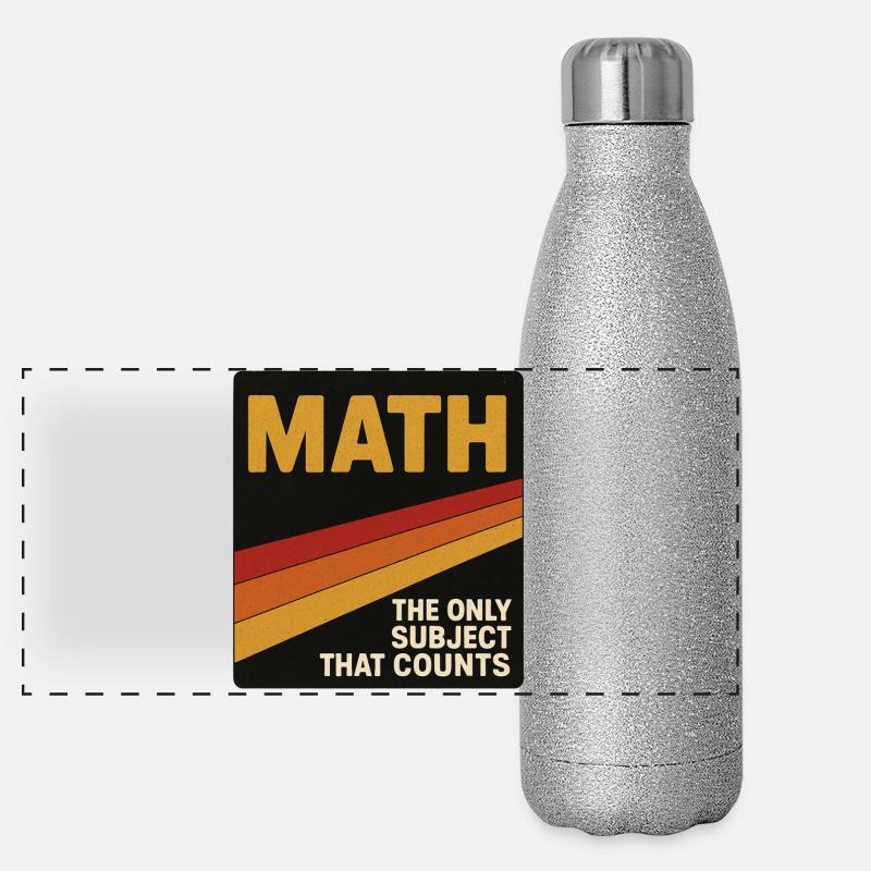 Vintage Math Counts Poster Gourde isotherme panoramique pailletée 500 ml