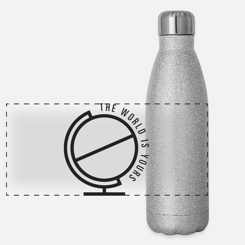 Die Welt gehört dir Panorama Glitzer Isolierflasche 500 ml