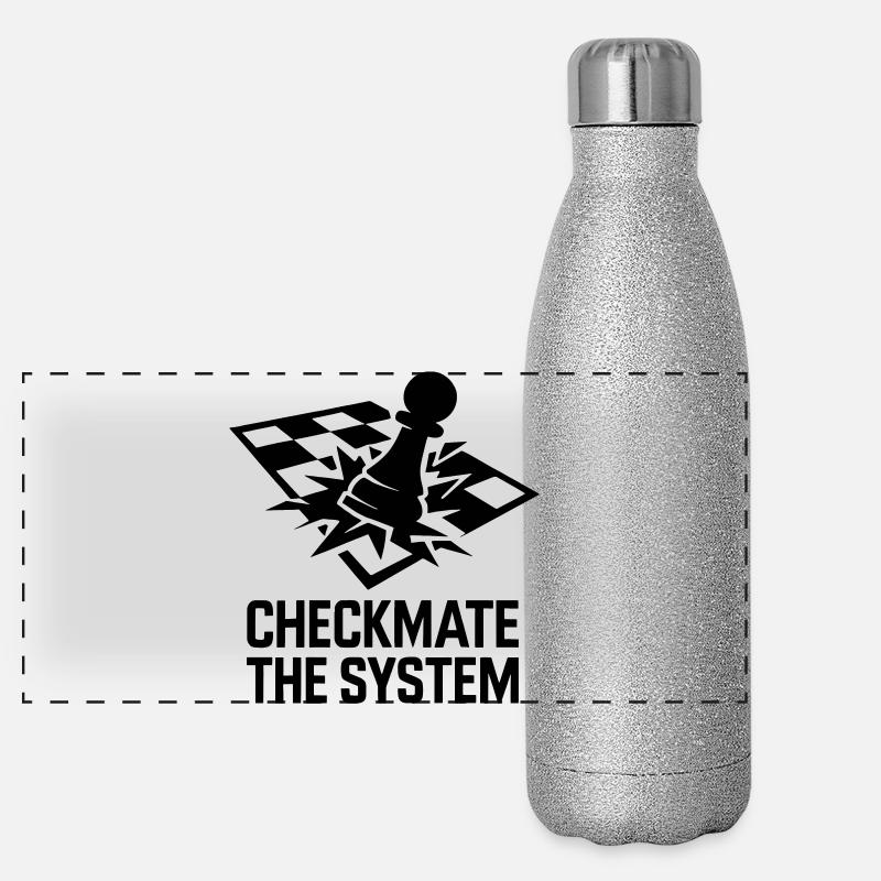 Echec et Mat au Système Design Stratège Rebelle Gourde isotherme panoramique pailletée 500 ml