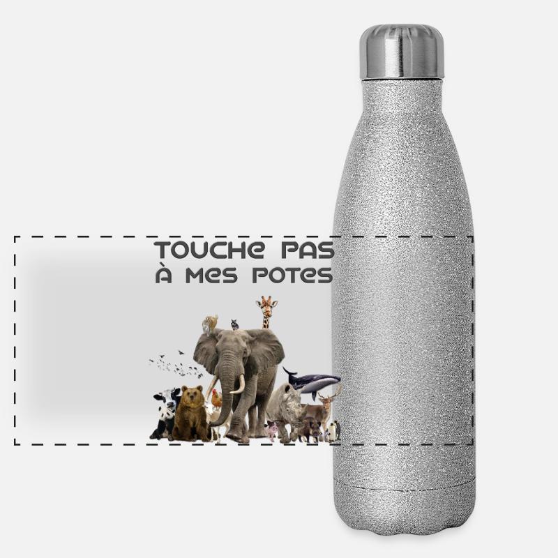 Touche pas à mes potes Gourde isotherme panoramique pailletée 500 ml