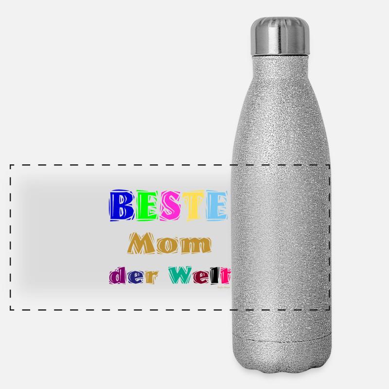 Beste Mutter der Welt Panorama Glitzer Isolierflasche 500 ml