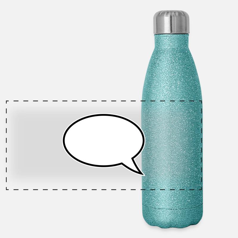 Conception de bulles de dialogue Gourde isotherme panoramique pailletée 500 ml