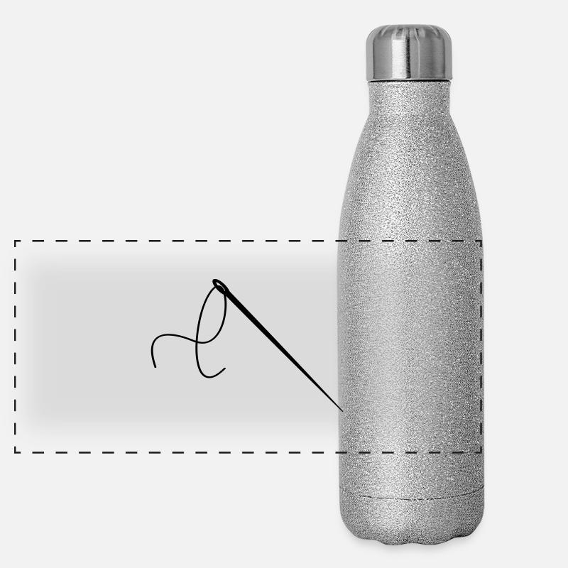 Aiguille et du fil Gourde isotherme panoramique pailletée 500 ml