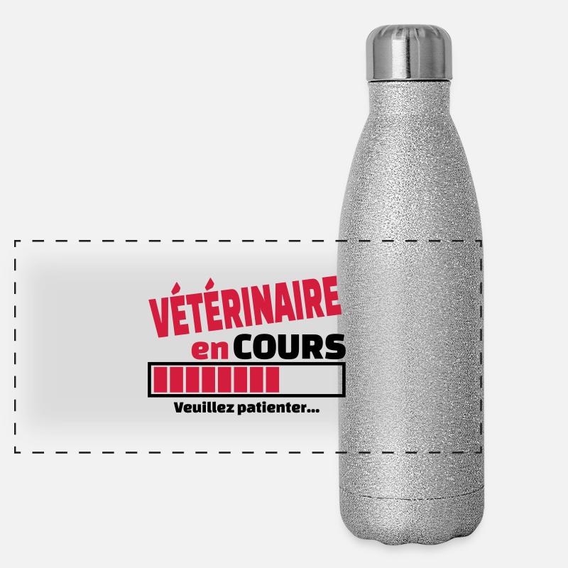 vétérinaire en cours Gourde isotherme panoramique pailletée 500 ml