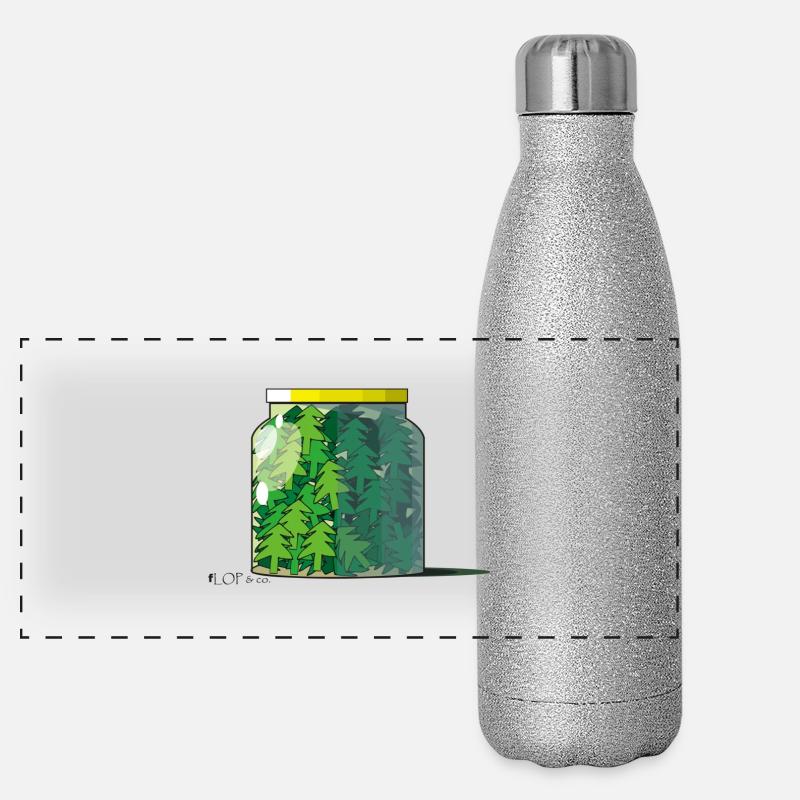 verre sapin Gourde isotherme panoramique pailletée 500 ml