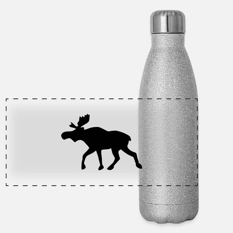 Elch Panorama Glitzer Isolierflasche 500 ml