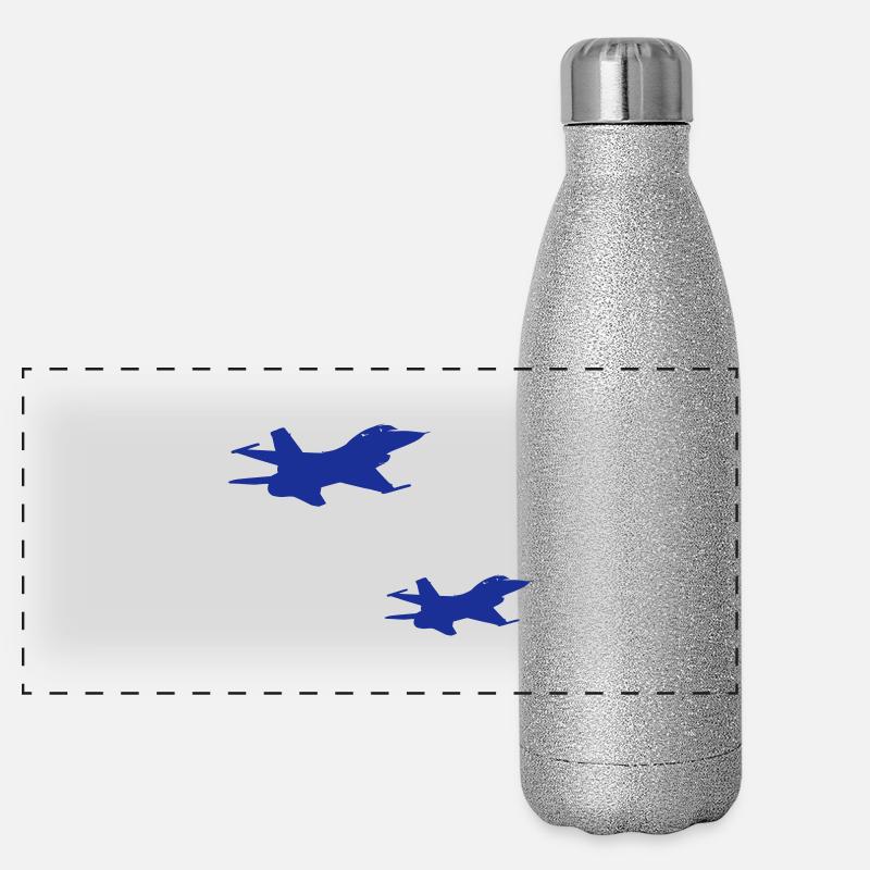 F-16 avions de combat Gourde isotherme panoramique pailletée 500 ml