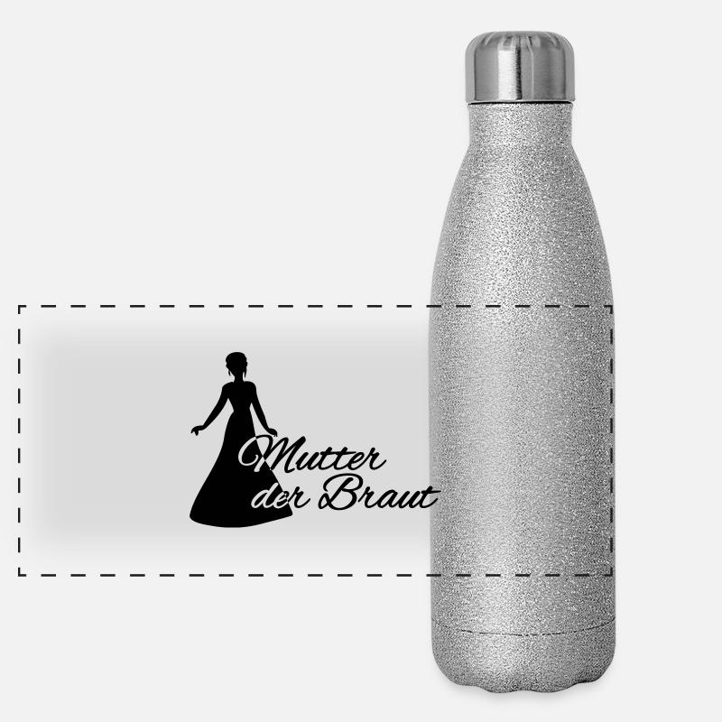 Mutter der Braut Panorama Glitzer Isolierflasche 500 ml