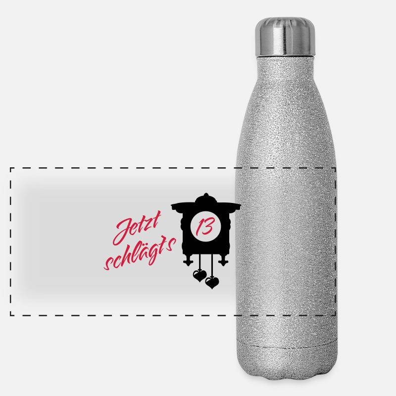 Anniversaire - Il va à 13 Gourde isotherme panoramique pailletée 500 ml