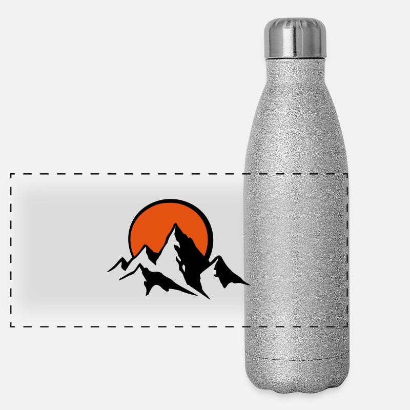 bergpanorama2c Panorama Glitzer Isolierflasche 500 ml