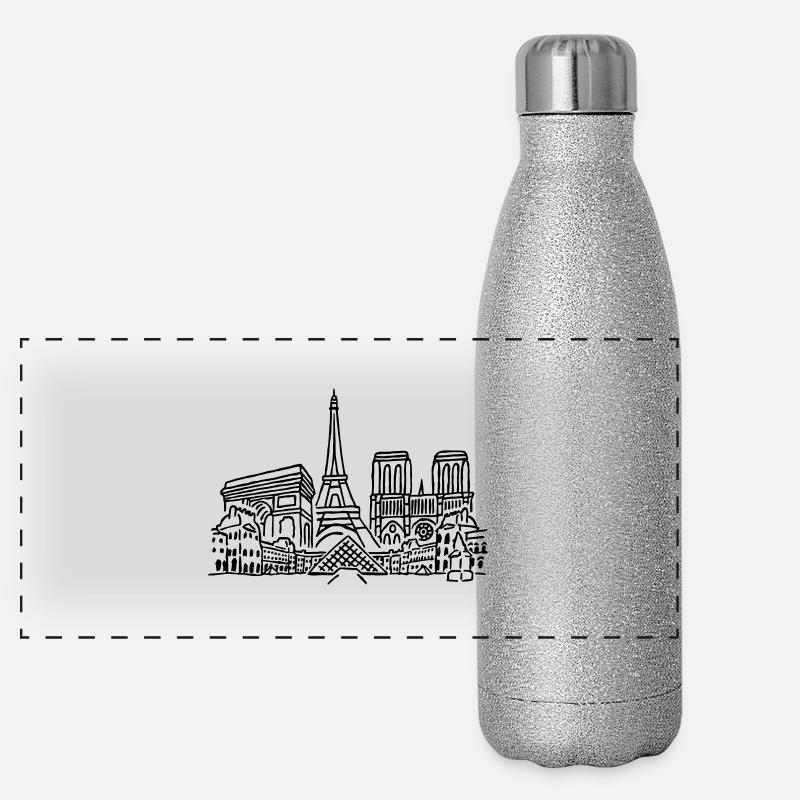 Paris Panorama Panorama Glitzer Isolierflasche 500 ml