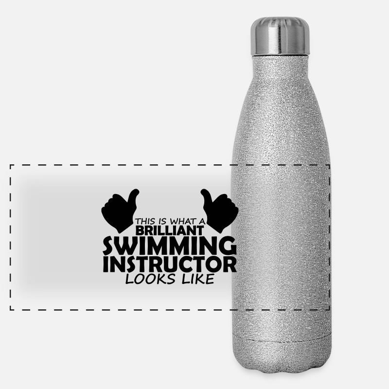brilliant swimming instructor Panoramic Glitter Thermal Bottle 500 ml