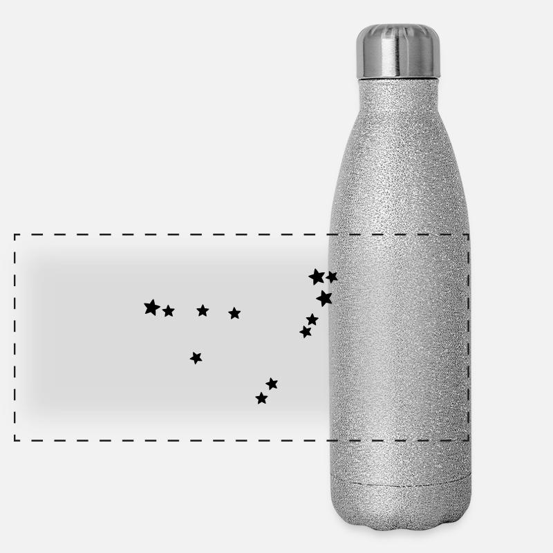 Sternbild Steinbock Panorama Glitzer Isolierflasche 500 ml