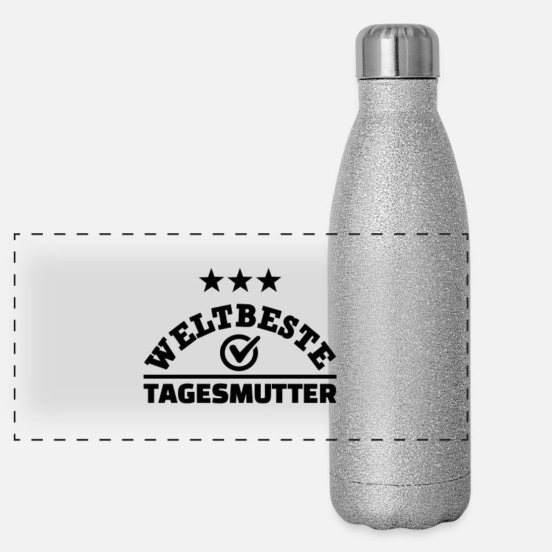 Tagesmutter Panorama Glitzer Isolierflasche 500 ml
