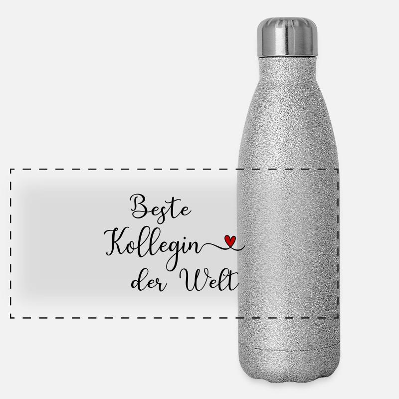 Meilleur collègue du monde Gourde isotherme panoramique pailletée 500 ml