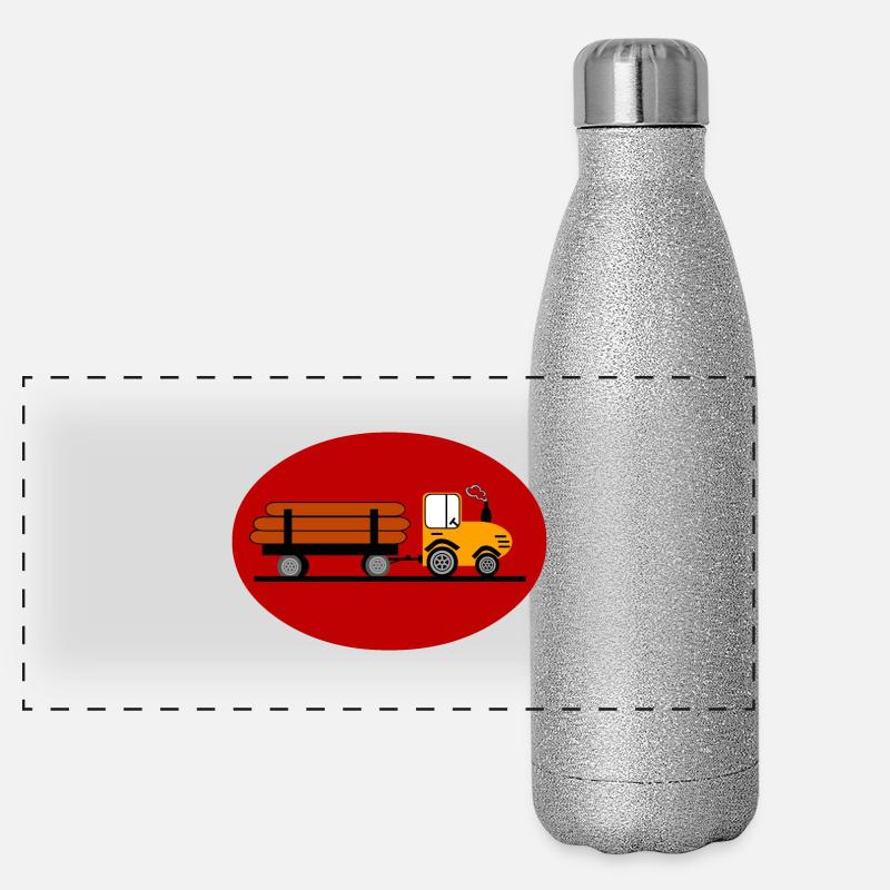 Tracteur Gourde isotherme panoramique pailletée 500 ml