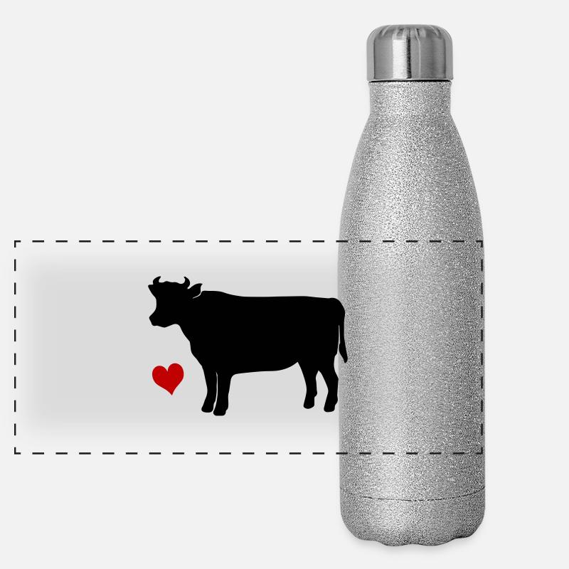 Cow Panoramic Glitter Thermal Bottle 500 ml