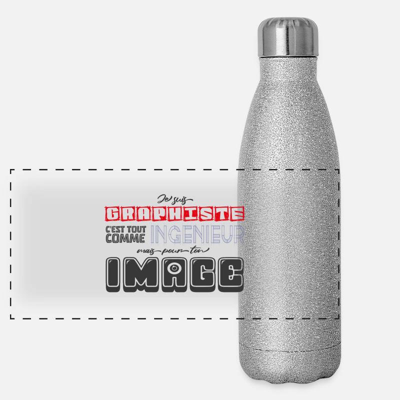 Graphiste Quotes Gourde isotherme panoramique pailletée 500 ml