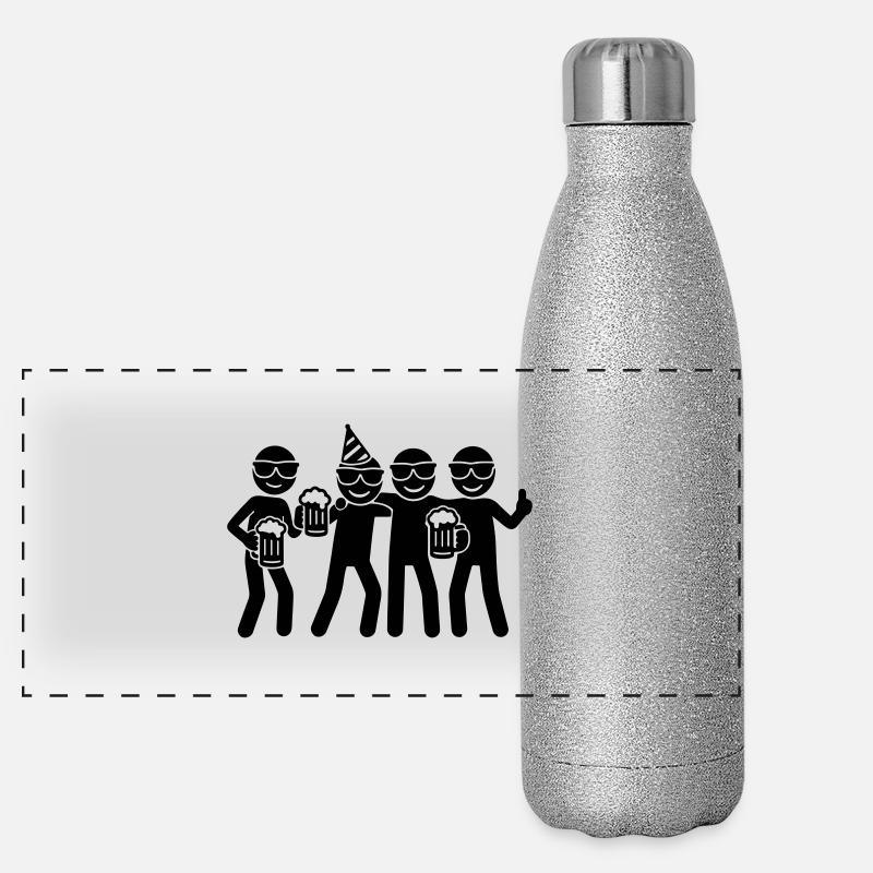 Geburtstag Gruppe Party Panorama Glitzer Isolierflasche 500 ml