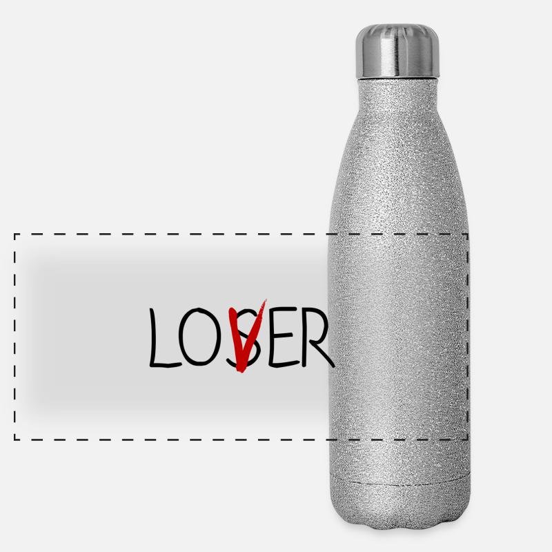 Loser-Liebhaber Panorama Glitzer Isolierflasche 500 ml