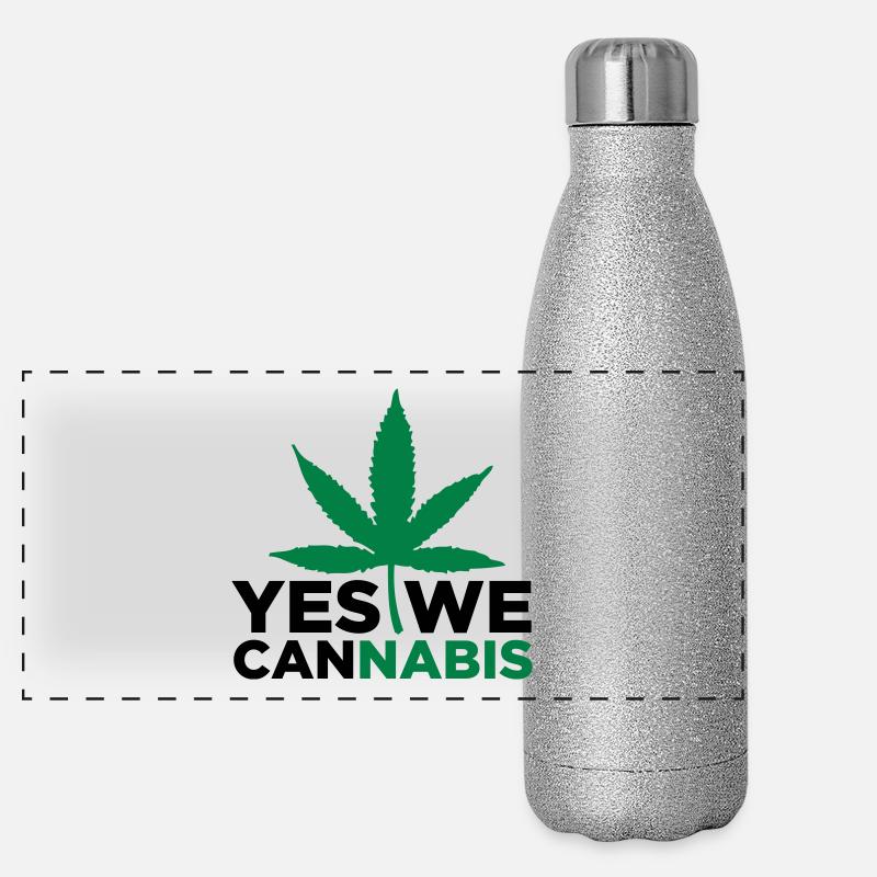 Yes We Cannabis! Panoramic Glitter Thermal Bottle 500 ml