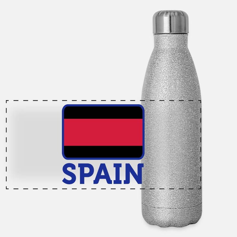 Drapeau national de l Espagne Gourde isotherme panoramique pailletée 500 ml