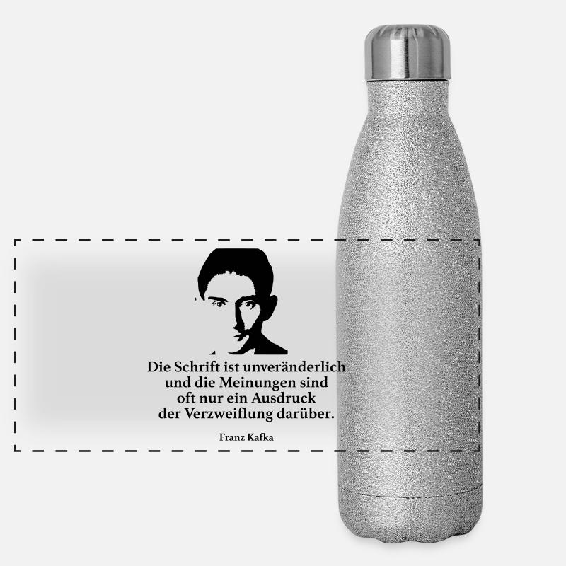 Kafka: The writing is immutable and the Mei Panoramic Glitter Thermal Bottle 500 ml