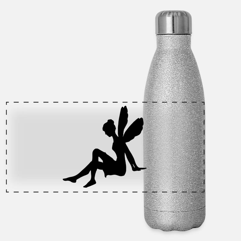 Sitzende Fee Panorama Glitzer Isolierflasche 500 ml