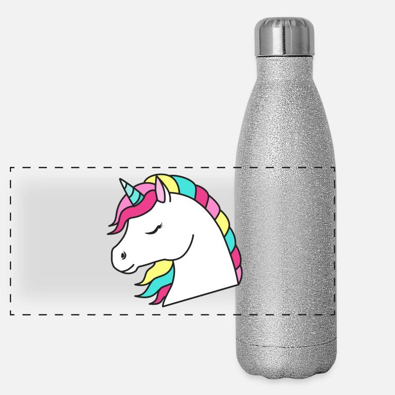 Einhorn Panorama Glitzer Isolierflasche 500 ml