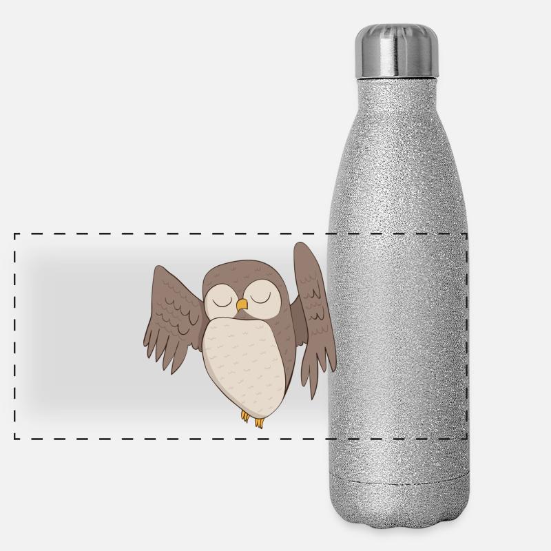 Hibou Kauz Gourde isotherme panoramique pailletée 500 ml