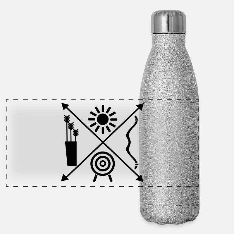 Bogensport Panorama Glitzer Isolierflasche 500 ml
