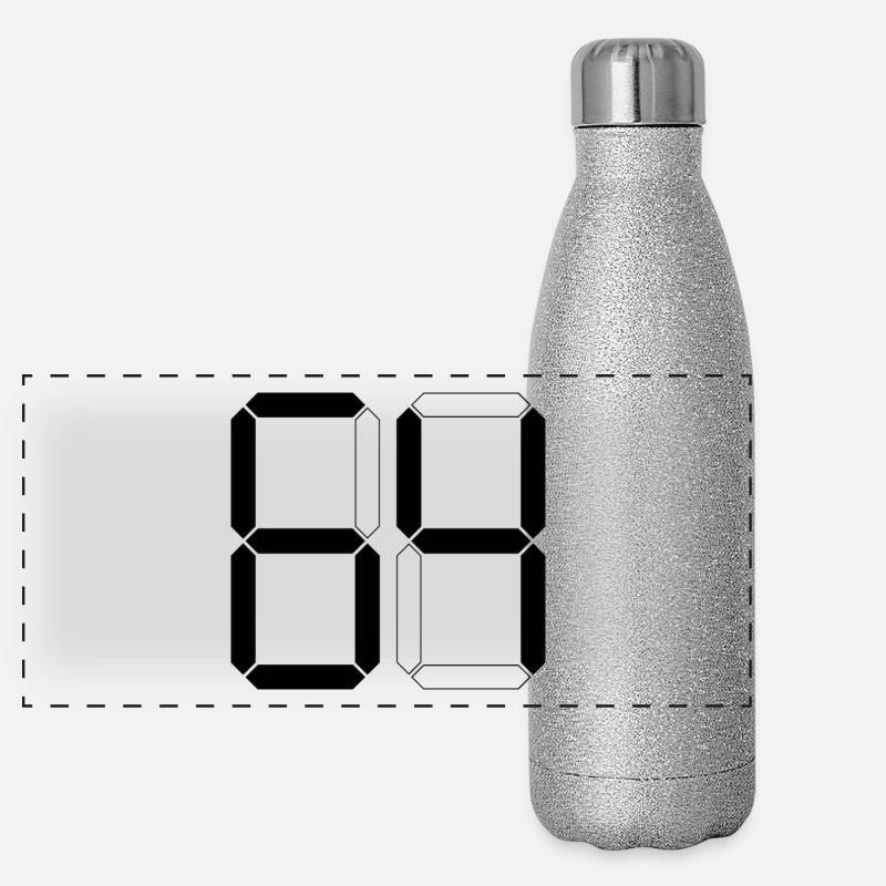 NUMBER 64 Sixty-Four Gift Digital Panoramic Glitter Thermal Bottle 500 ml