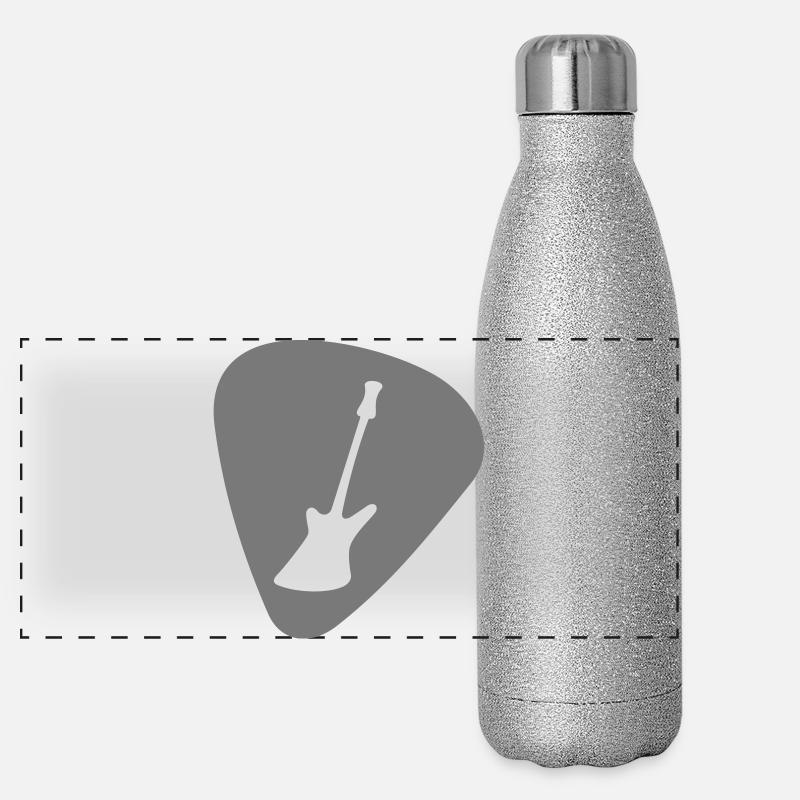 plektrum_e-gitarre Panorama Glitzer Isolierflasche 500 ml