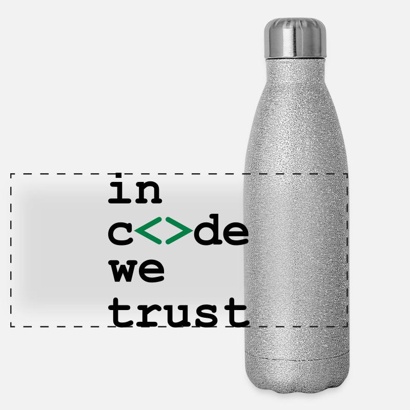 [ In code we trust ] Panoramic Glitter Thermal Bottle 500 ml