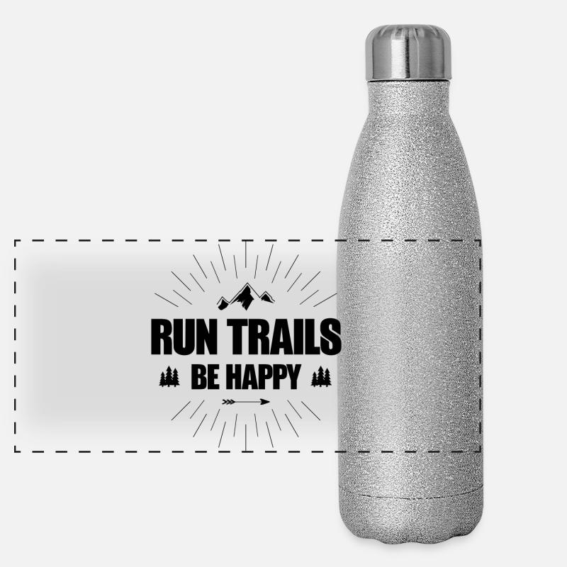 Run Trails Be Happy Gourde isotherme panoramique pailletée 500 ml