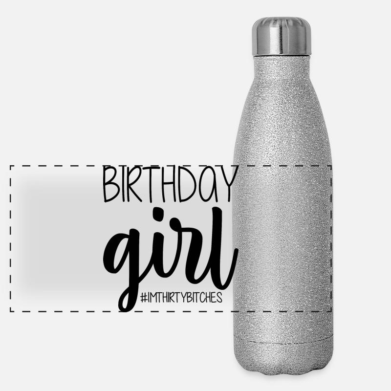 Geburtstagskind Panorama Glitzer Isolierflasche 500 ml
