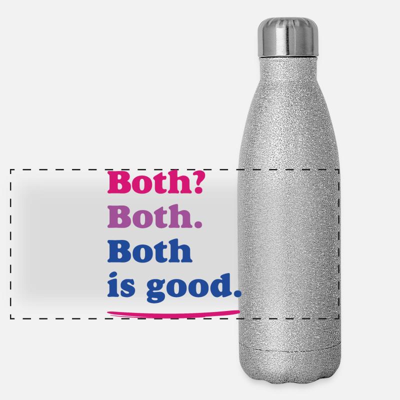 LGBTQ Pride Month - Bisexual Pride Panoramic Glitter Thermal Bottle 500 ml