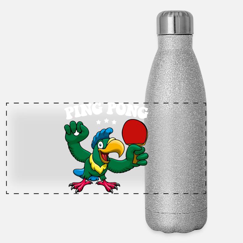 Ping Pong Champion Design Table Tennis and Panoramic Glitter Thermal Bottle 500 ml