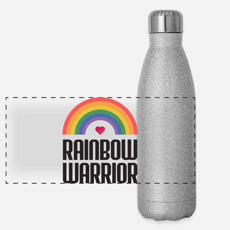 LGBTQ Pride Month - Rainbow Warrior Panoramic Glitter Thermal Bottle 500 ml