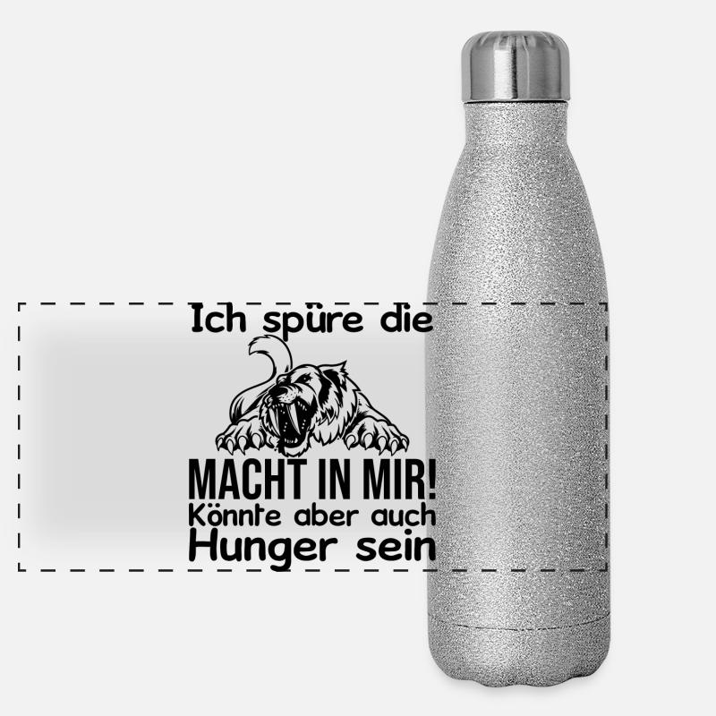 Ich spüre Macht in mir oder ist das Hunger Panorama Glitzer Isolierflasche 500 ml