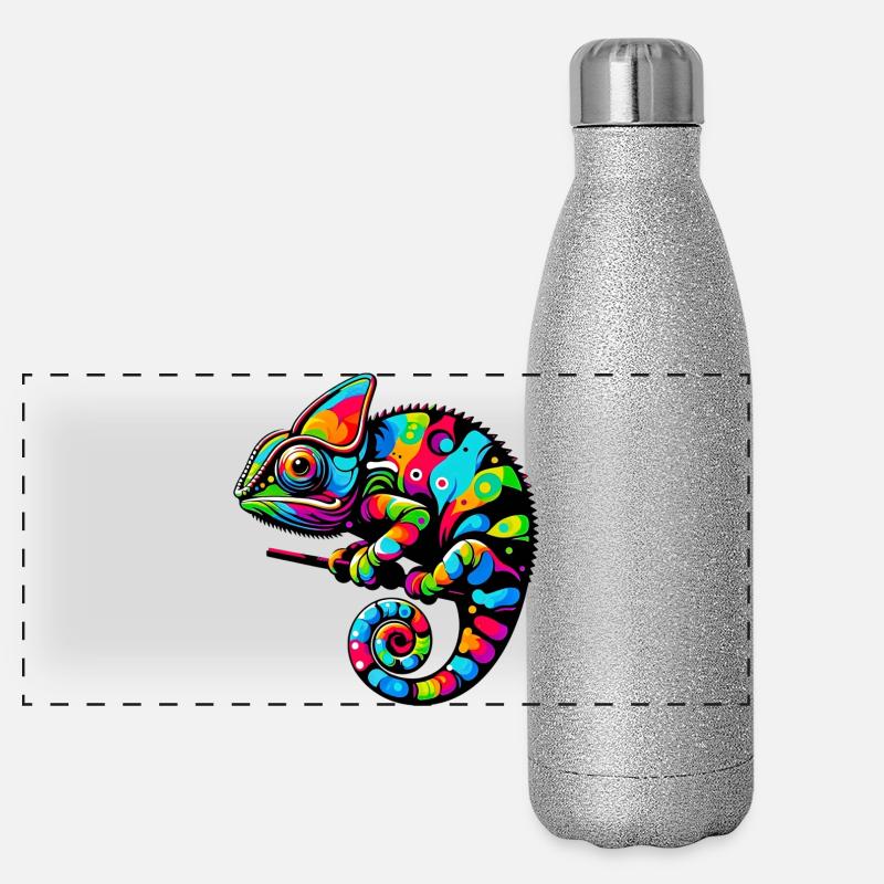Chamäleon Panorama Glitzer Isolierflasche 500 ml