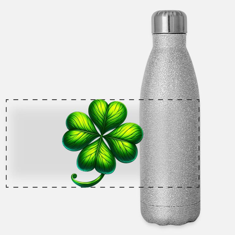 Four-leaf clover Panoramic Glitter Thermal Bottle 500 ml