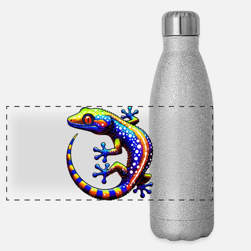 Gecko Gourde isotherme panoramique pailletée 500 ml