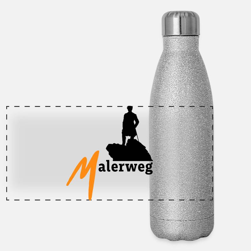 Malerweg, Elbe, Grès, Suisse saxonne Gourde isotherme panoramique pailletée 500 ml