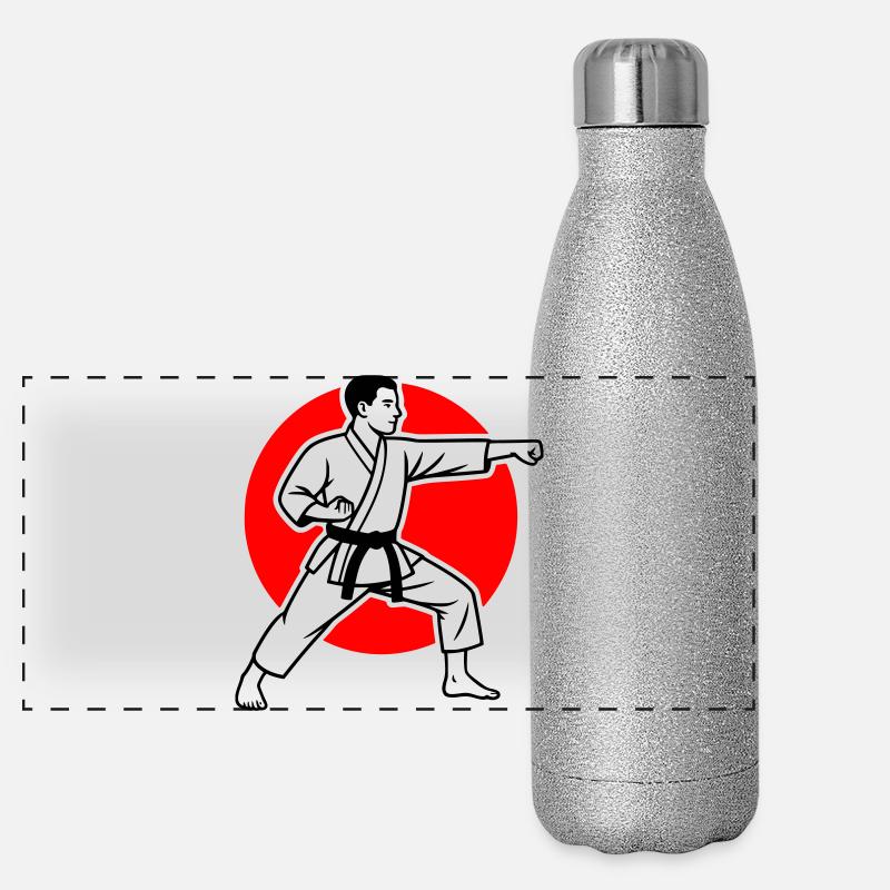 Karate Oi-Zuki Panoramic Glitter Thermal Bottle 500 ml