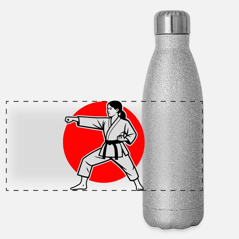 Karaté Oi-Zuki Gourde isotherme panoramique pailletée 500 ml