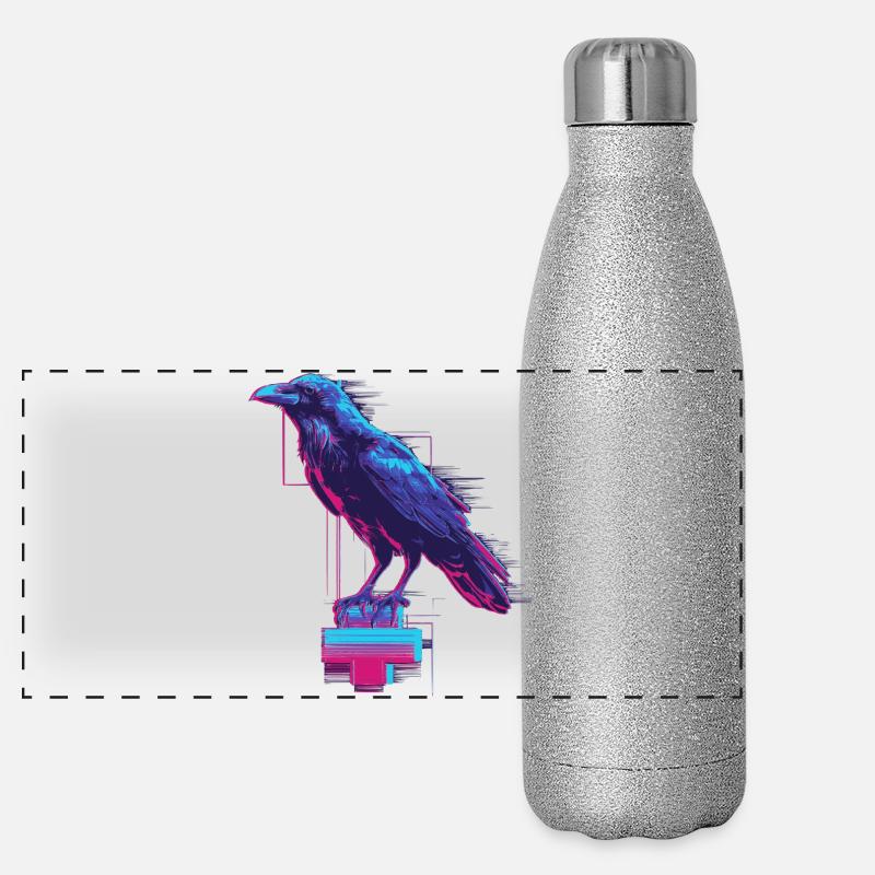 Neon Raven Panoramic Glitter Thermal Bottle 500 ml