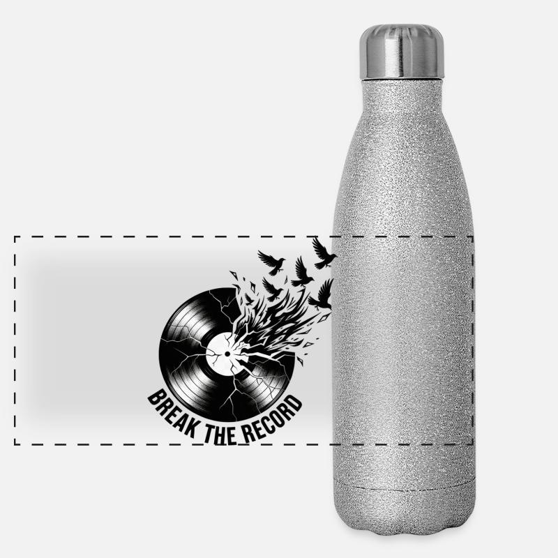 Break_the_Record Panorama Glitzer Isolierflasche 500 ml