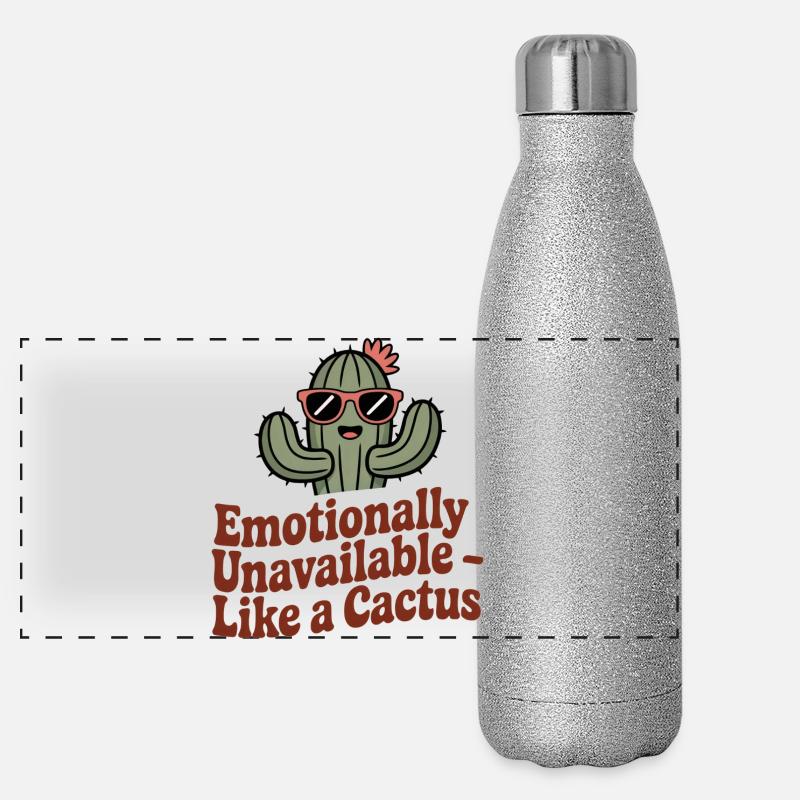 Humeur végétale – Cactus Gourde isotherme panoramique pailletée 500 ml